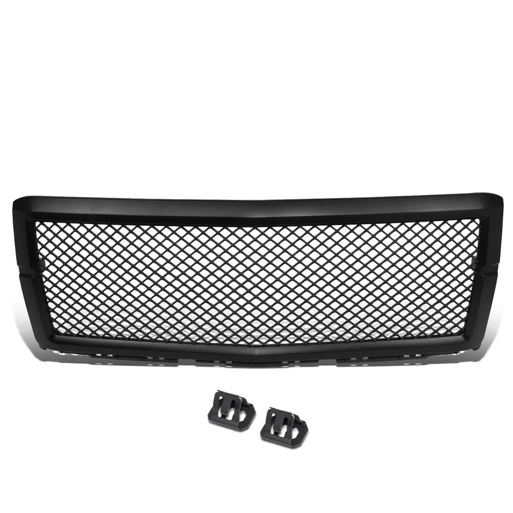 Black Matte Diamond Mesh Style Front Grille For 14-15 Chevrolet Silverado 1500 1