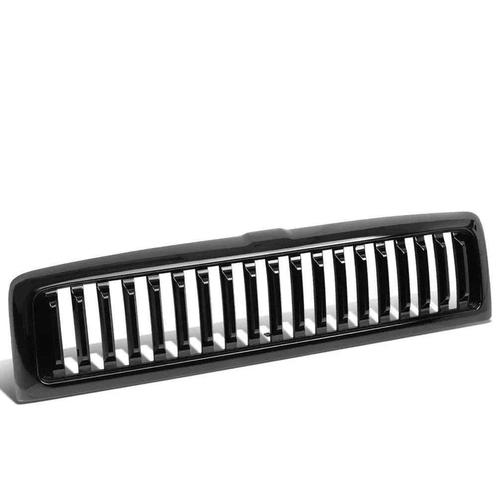 Glossy Black Badgeless Vertical Style Front Grille For 94-01 Ram 1500 1