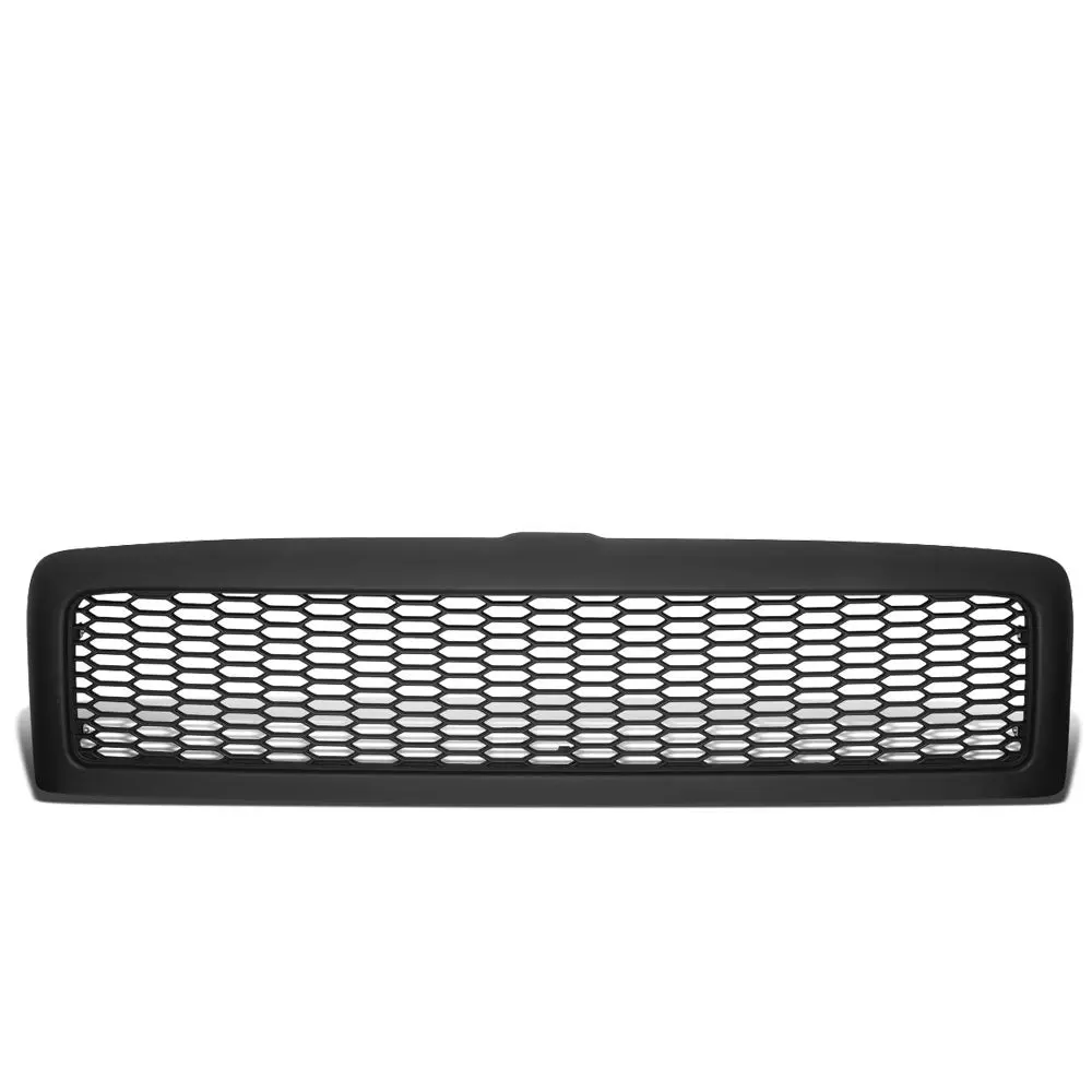 Black Matte Honeycomb Mesh Style Front Grille For 94-02 Dodge Ram 1500 2500 3500 1