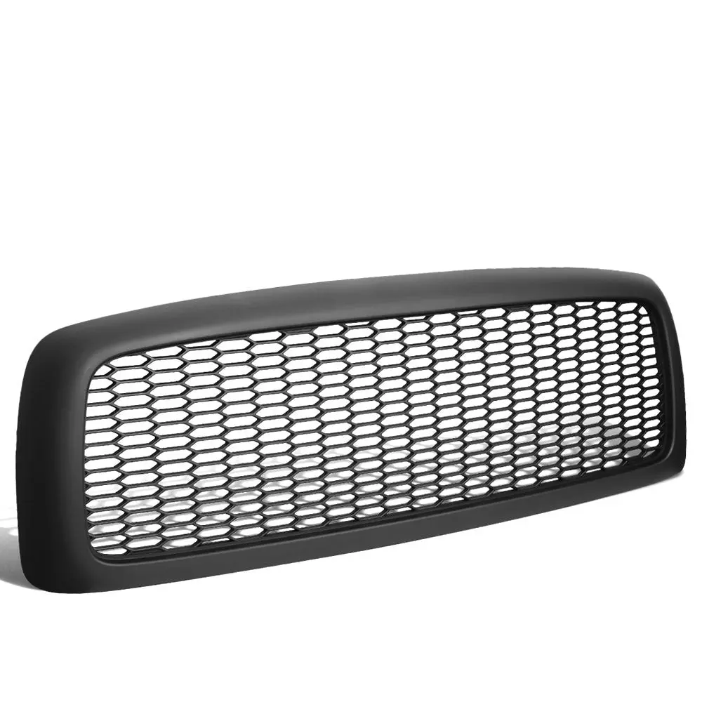 Glossy Black Badgeless Mesh Style W/Led Drl Front Grille For 03-05 Ram 2500 1