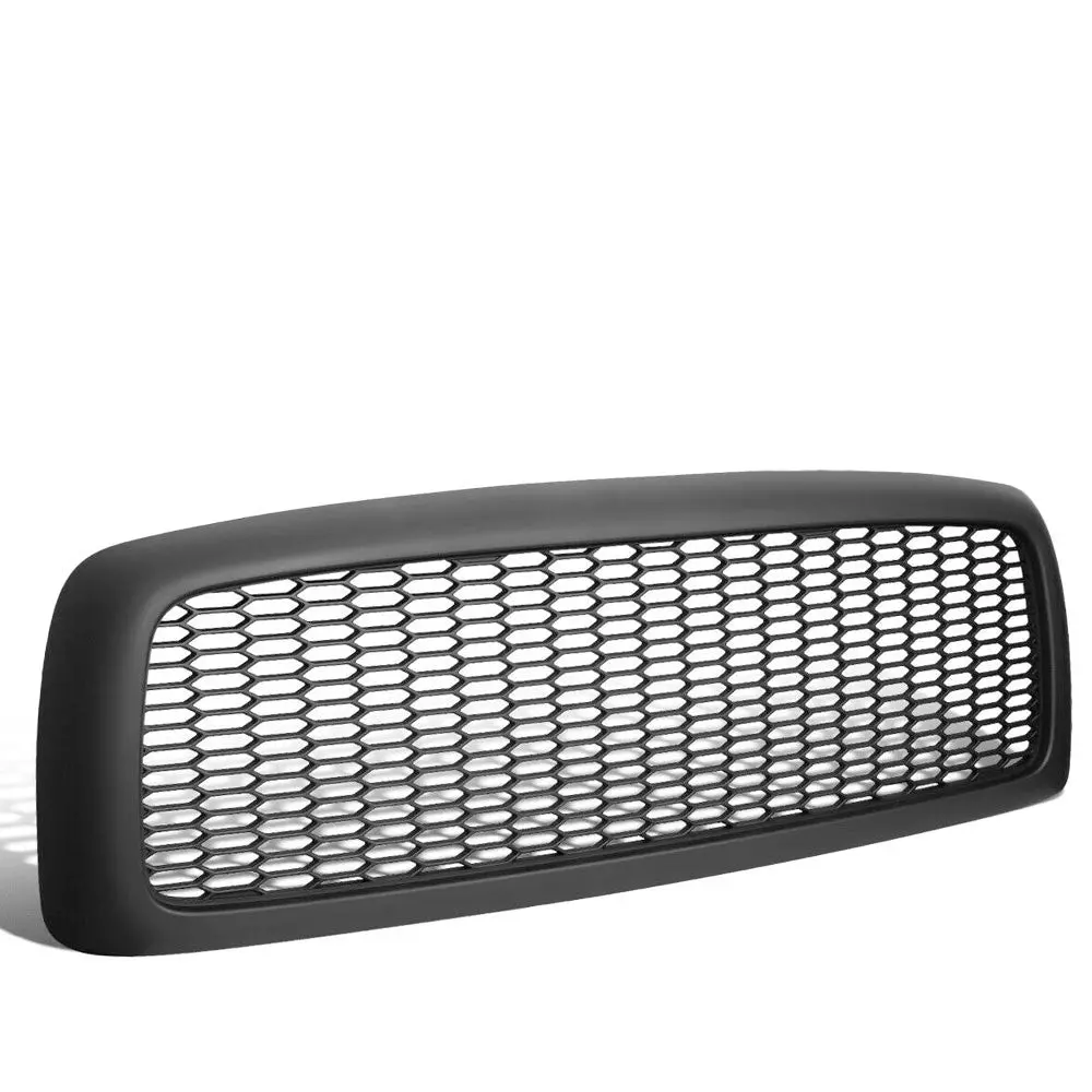 Matte Black Badgeless Mesh Style W/Led Drl Front Grille For 03-05 Ram 2500 1
