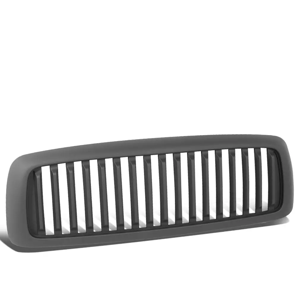 Matte Black Badgeless Vertical Style W/Led Drl Front Grille For 03-05 Ram 2500 1