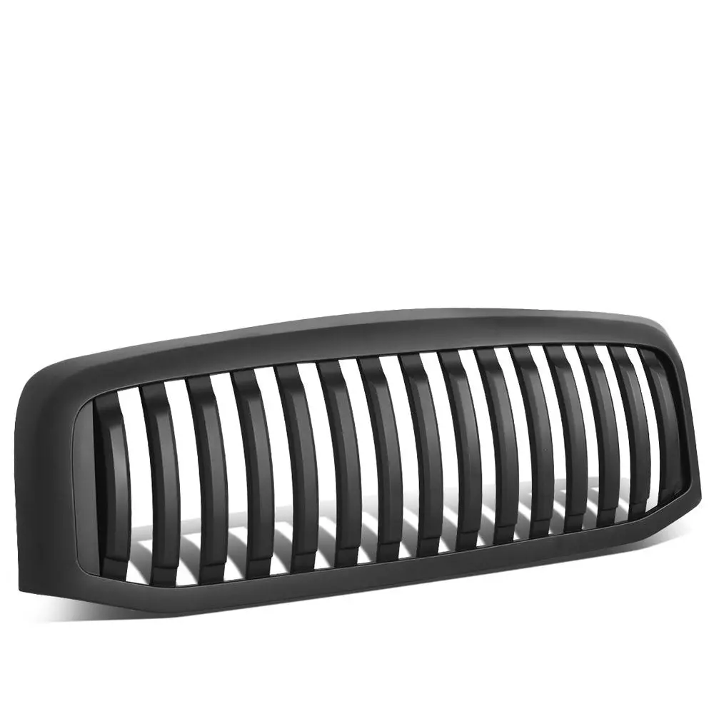 Matte Black Badgeless Vertical Style Front Grille For 06-09 Ram 3500 1