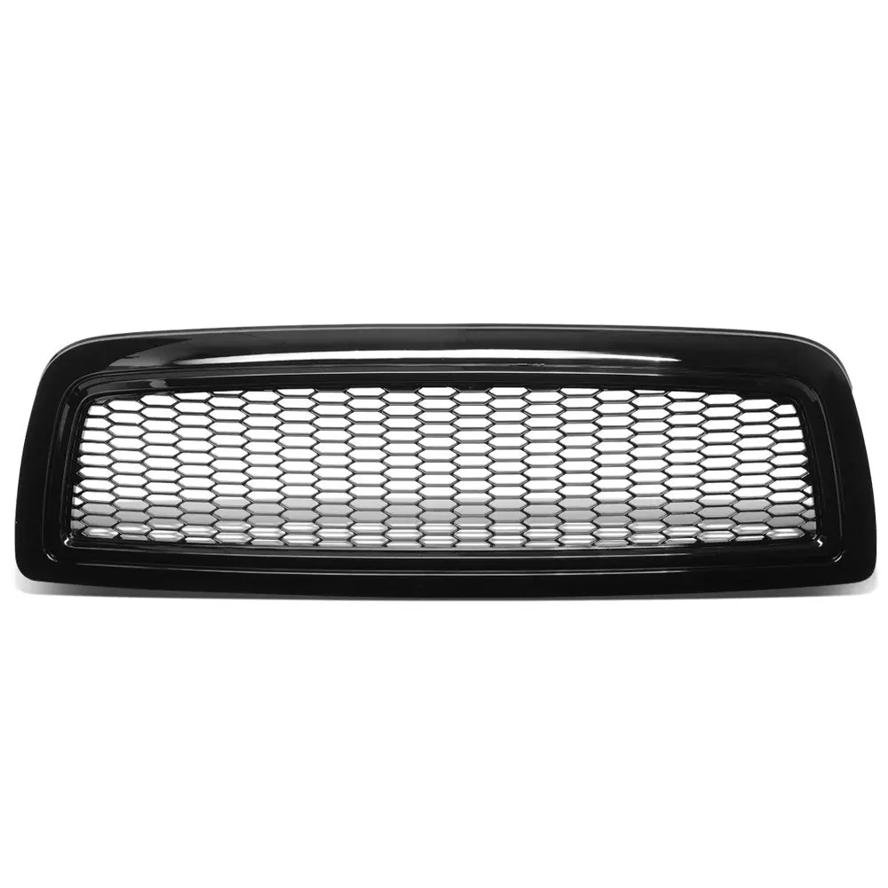 Black Glossy Badgeless Vertical Slat Style Front Grille For 09-10 Dodge Ram 1500 1