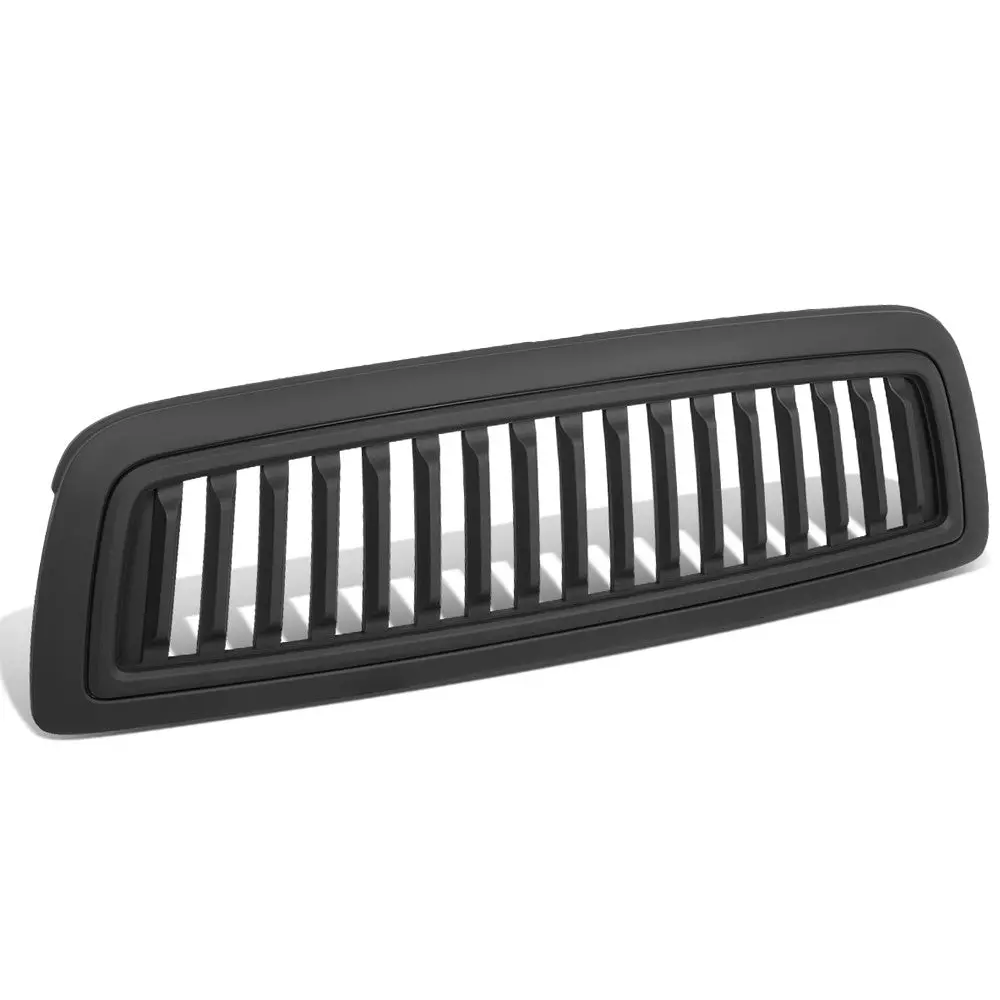 Black Primered Badgeless Vertical Slat Style Front Grille For 09-10 Ram 1500 1