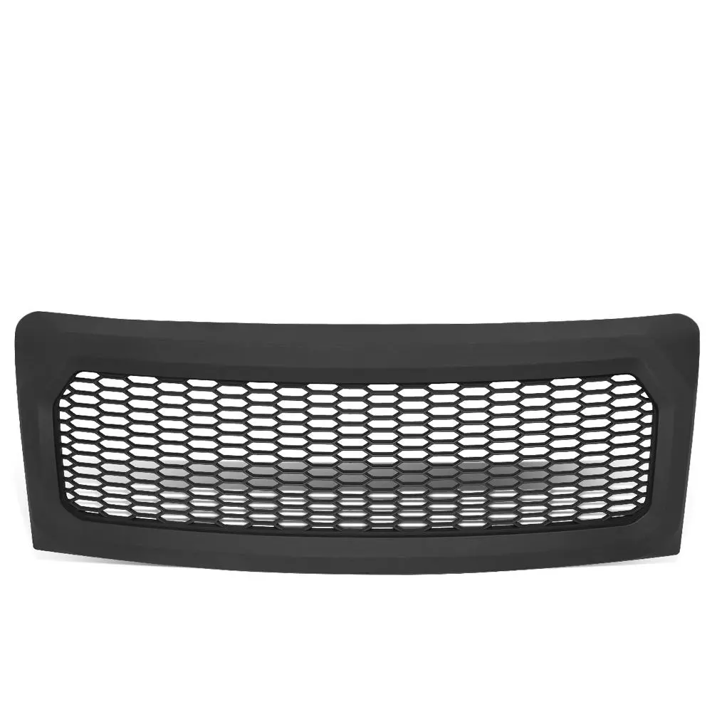 Black Matte Honeycomb Mesh Style Front Grille For 09-14 Ford F-150 1