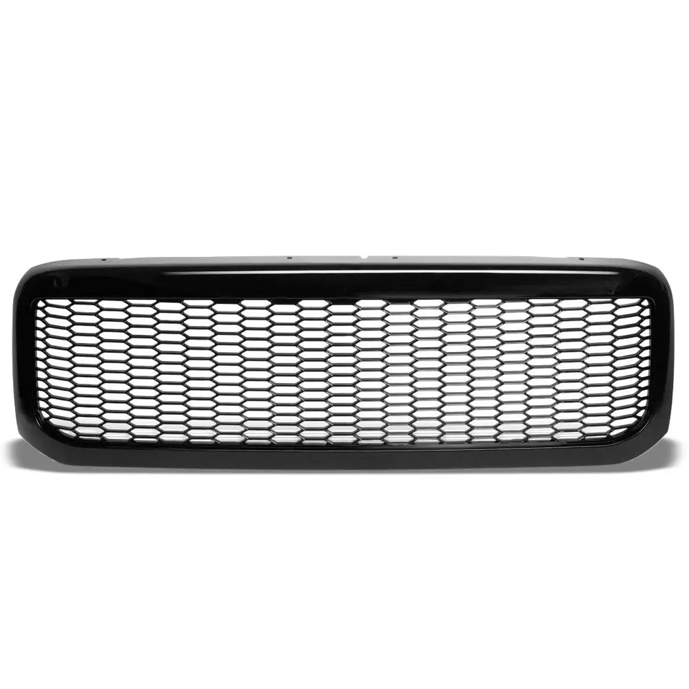Glossy Black Badgeless Honeycomb Mesh Front Grille For 99-04 F-Series Sd Pickup 1