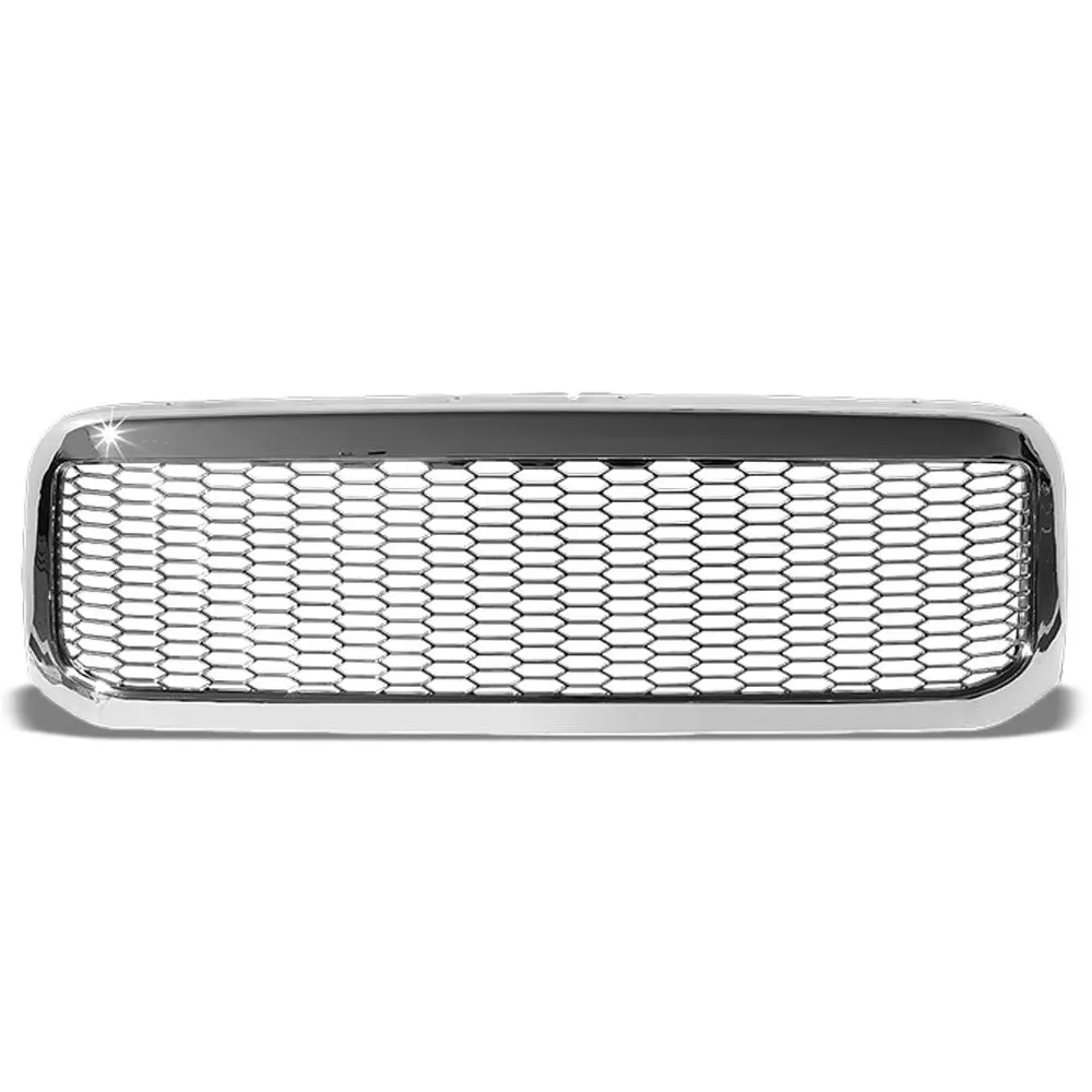 Chrome Badgeless Honeycomb Mesh Front Grille For 99-04 Ford F-Series Sd Pickup 1