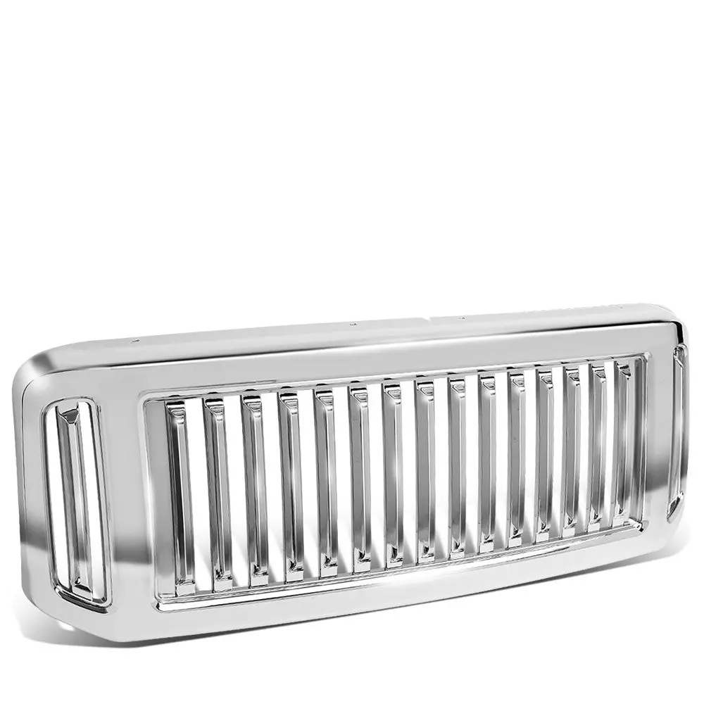 Polished Chrome Badgeless Vertical Style Front Grille For 05-07 Ford Super Duty 1