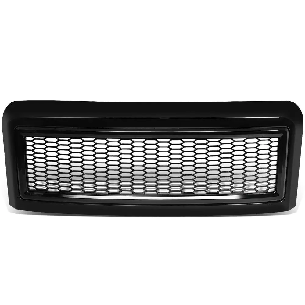 Black Glossy Badgeless Vertical Slat Style Front Grille For 08-10 Ford F-250 Sd 1