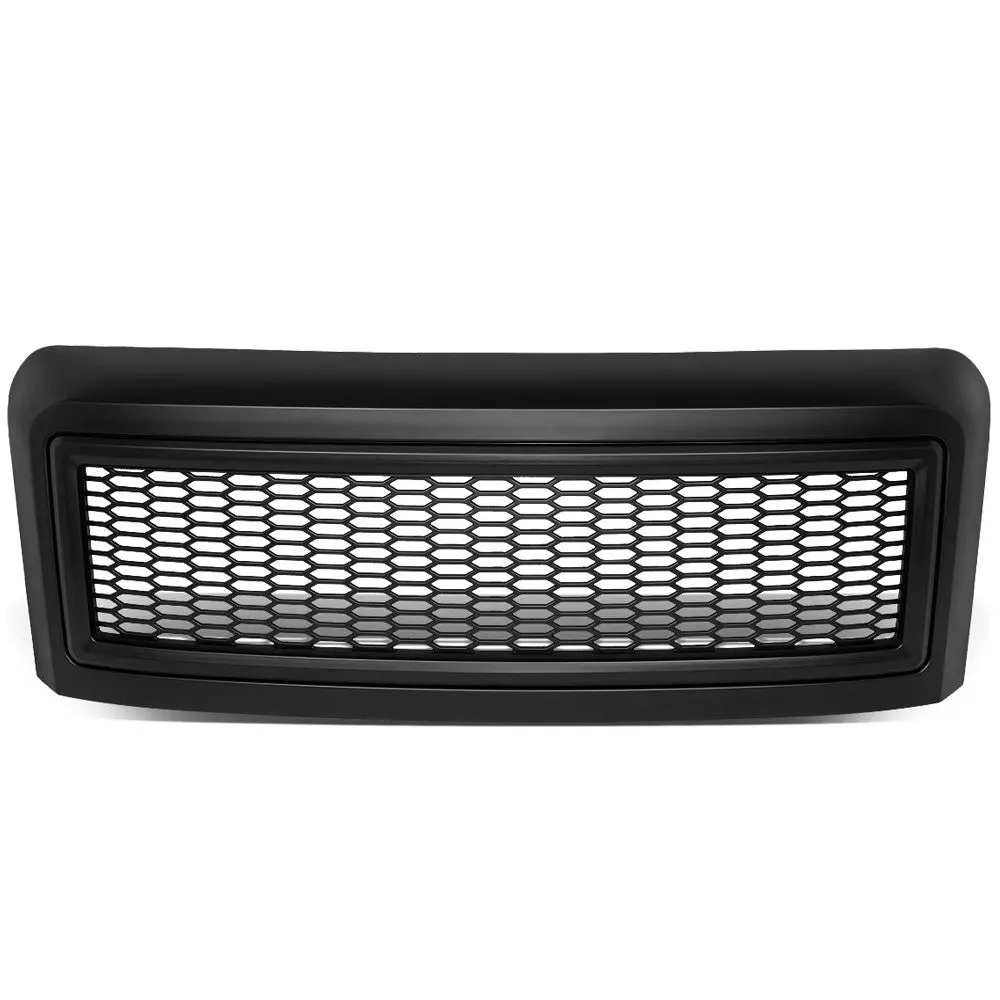 Black Matte Badgeless Vertical Slat Style Front Grille For 08-10 Ford F-350 Sd 1