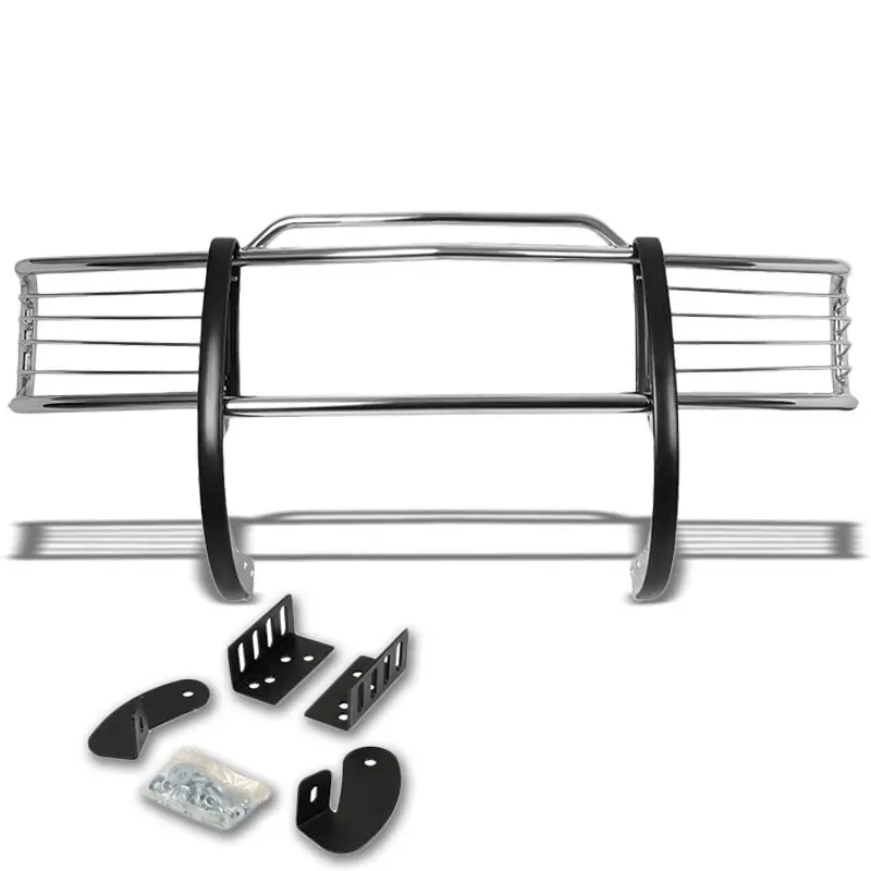Chrome Mild Steel Front Bumper Grill Guard For 88-99 C/K Series Suburban/Tahoe 1