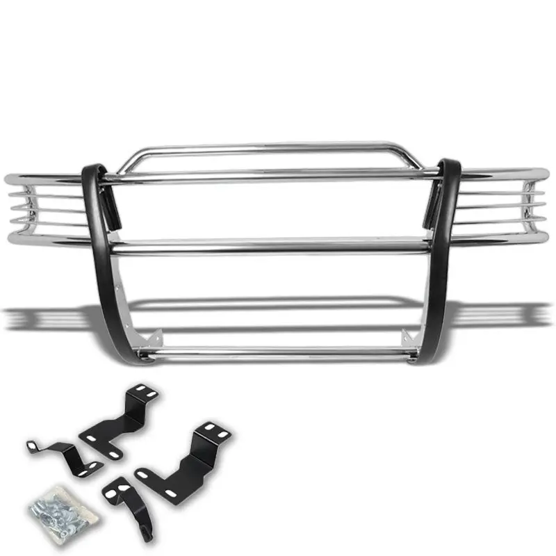 Chrome Mild Steel Front Bumper Brush Grill Guard For 97-04 Dakota/98-03 Durango 1