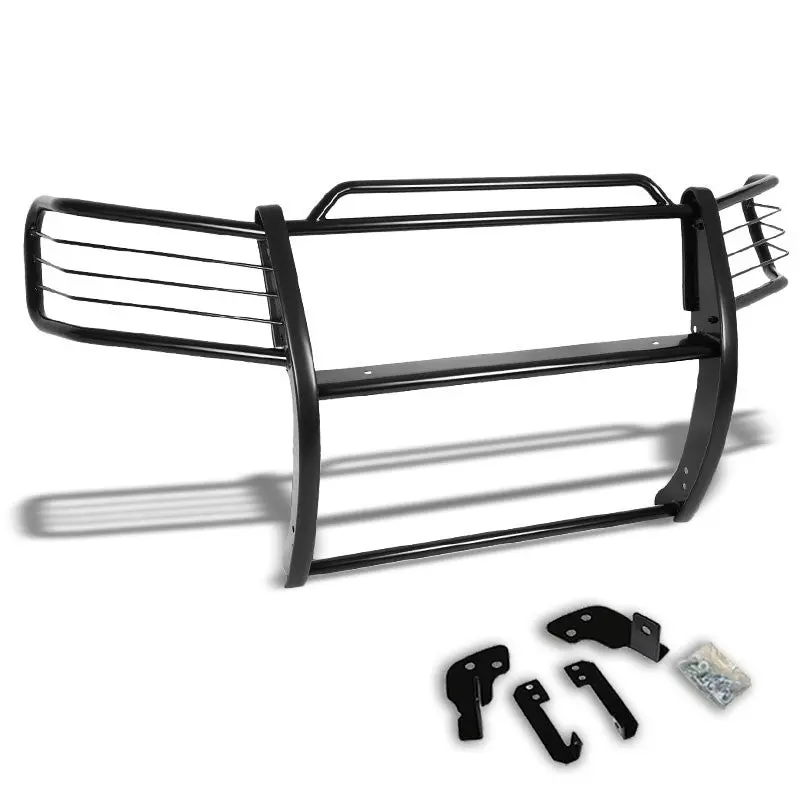 Black Mild Steel Full Front Bumper Grille Guard For 04-15 Nissan Titan A60 5.6L 1