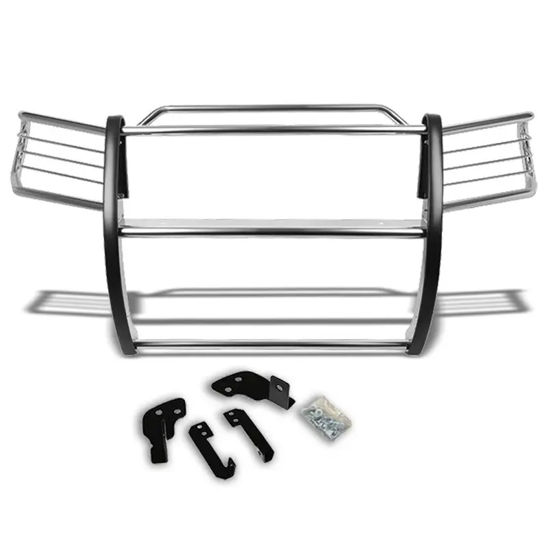 Metallic Mild Steel Full Front Grille Guard For 04-15 Nissan Titan A60 5.6L 1