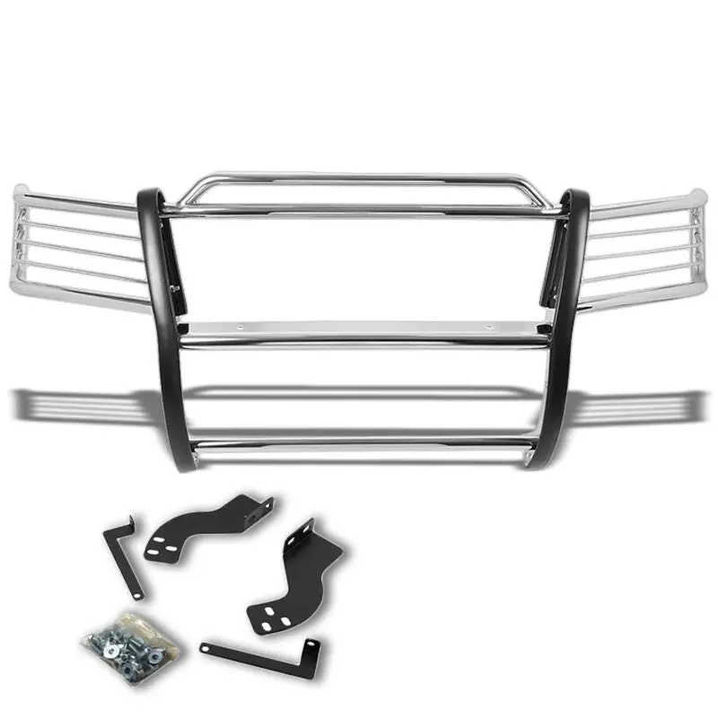 Chrome Mild Steel Front Bumper Brush Grill Guard For 98-07 Land Cruiser J100 1