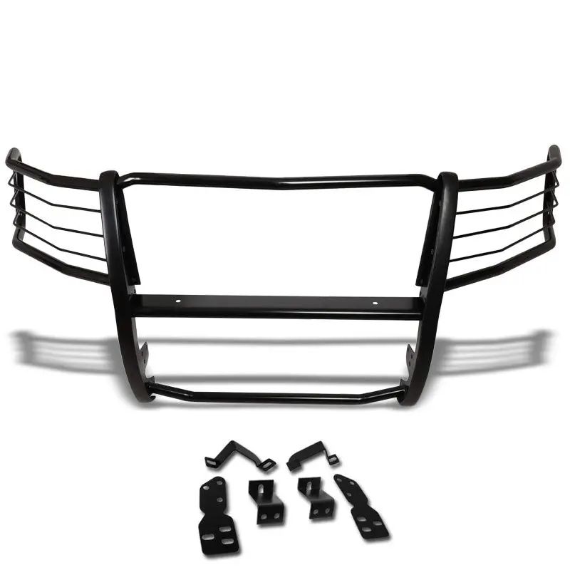 Black Mild Steel Full Front Grille Guard For 07-13 Chevrolet Silverado 1500 4.8L 1