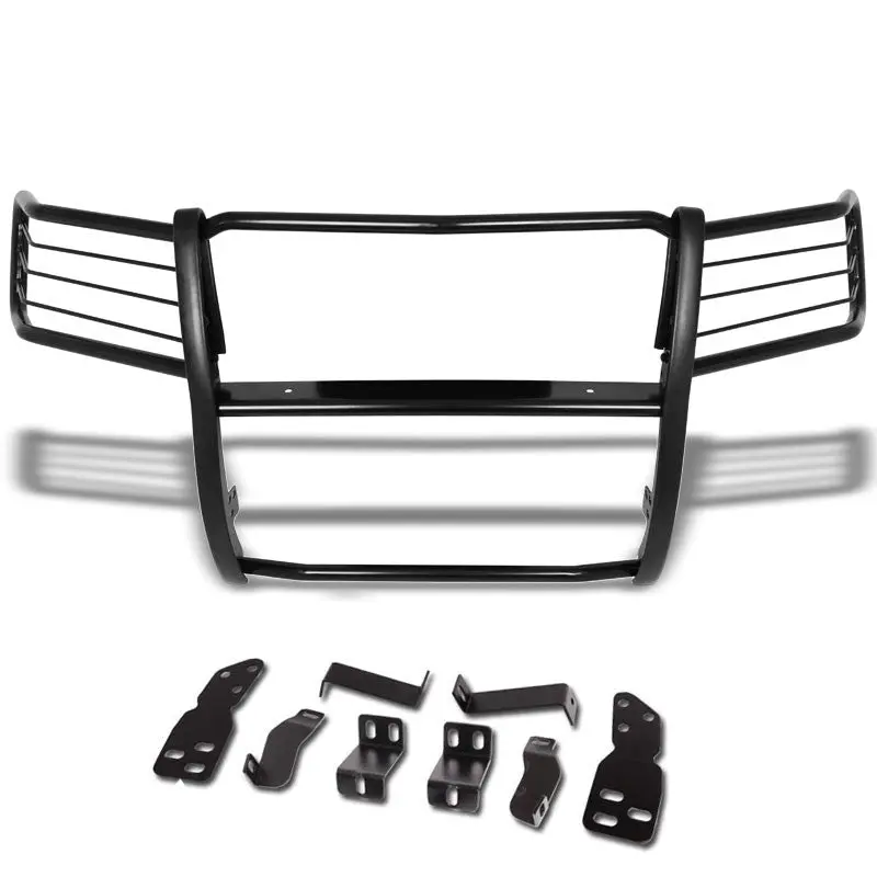 Black Mild Steel Full Front Grille Guard For 07-13 Gmc Sierra 1500 4.3L/4.8L 1