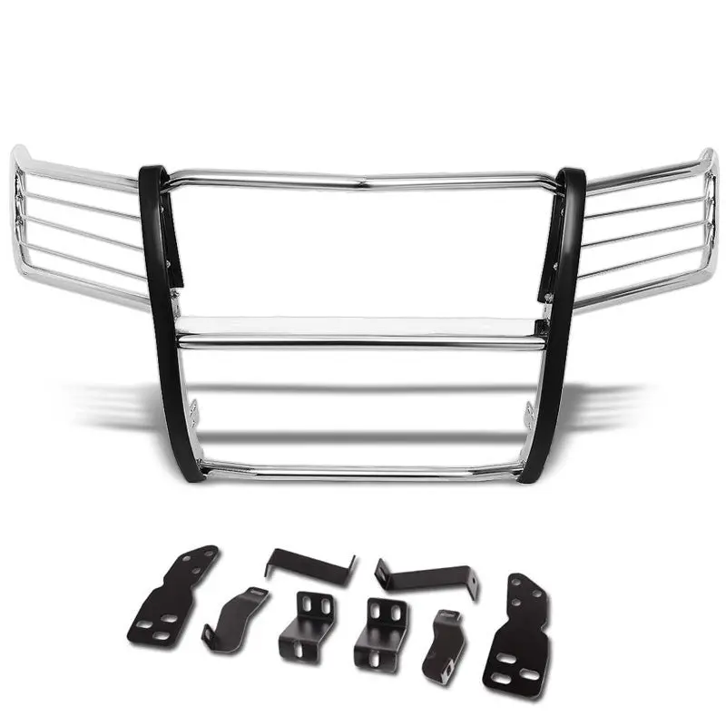 Metallic Mild Steel Full Front Grille Guard For 07-13 Gmc Sierra 1500 4.3L/4.8L 1