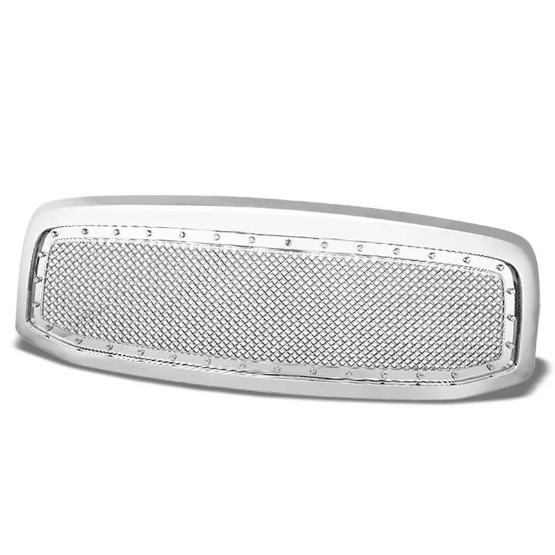 Chrome Rivet Diamond Mesh Style Front Replacement Grille For 06-09 Ram 2500/3500 1