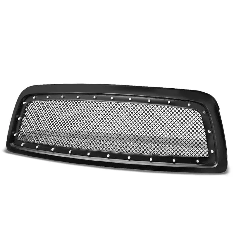 Black Matte Diamond Mesh Style Front Grille For 09-12 Dodge Ram 1500 V6/V8 1