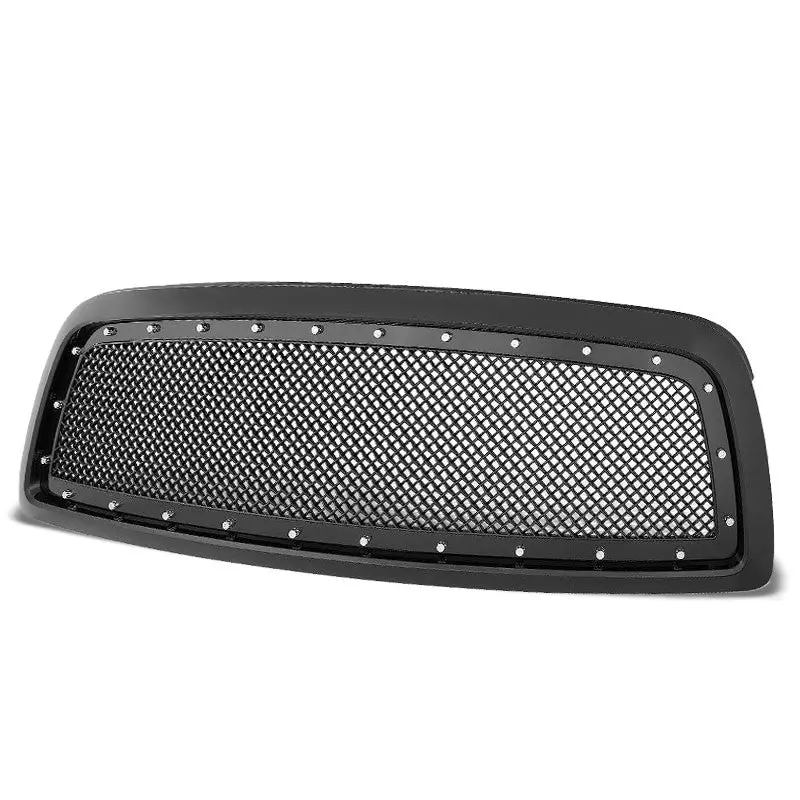 Black Glossy Diamond Mesh Front Replacement Grille For 09-12 Dodge Ram 1500 1