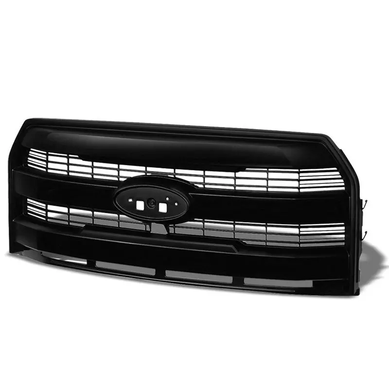 Black Matte Vent Style Front Replacement Grille For 15-17 Ford F-150 V6/V8 Dohc 1