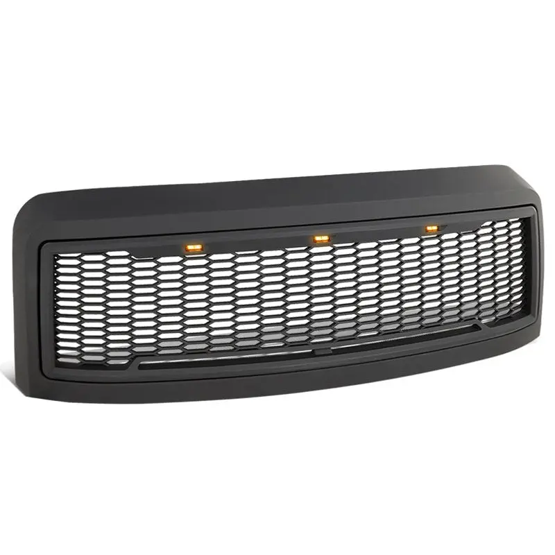 Black Honeycomb Mesh Front Grille+Running Light For 08-10 Ford F-250 Super Duty 1