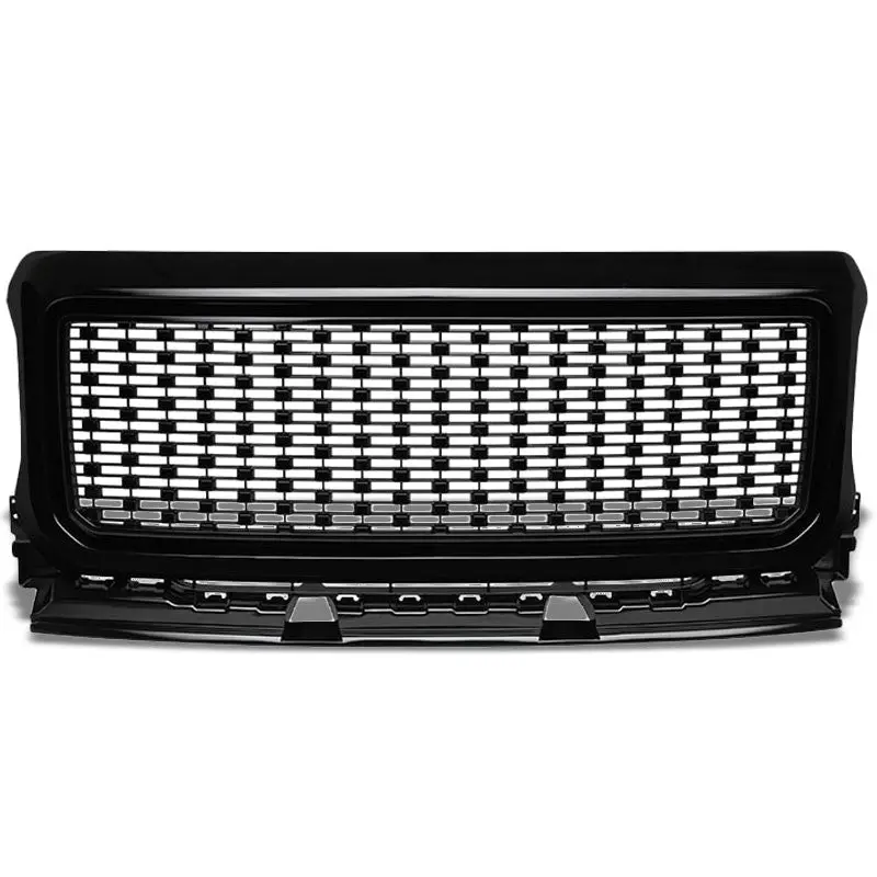 Polished Black Denali Style Front Bumper Hood Grille For 15-18 Gmc Canyon 1