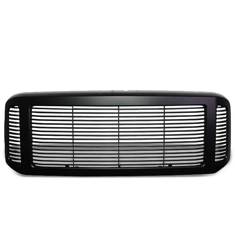 Powdercoated Black Badgeless Style Front Bumper Grille For 05-07 Ford F-250 Sd 1