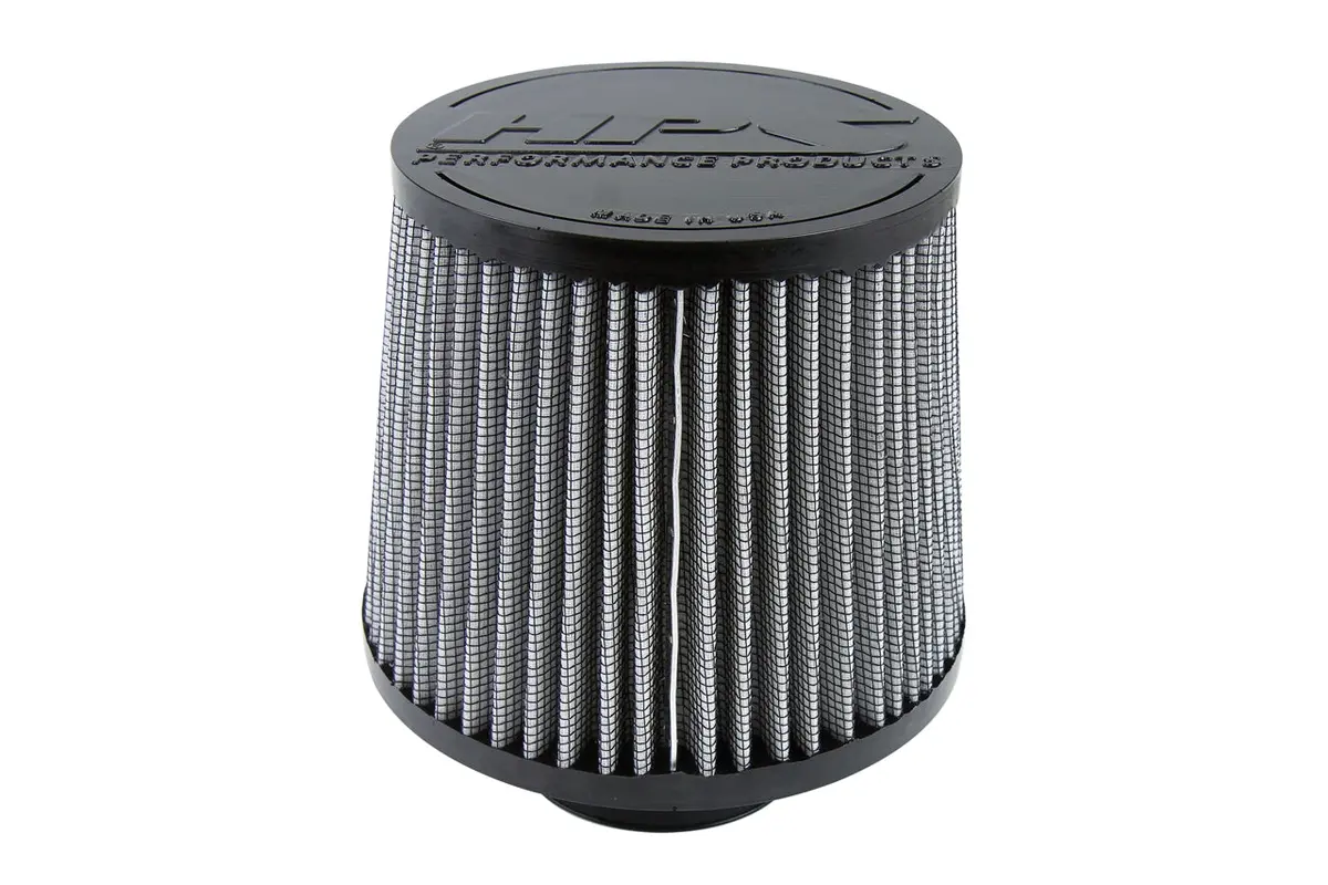 Hps 2.5" White Round Tapered Intake Air Filter 6.5" Length, 6" Base, 5" Top. Hps-4274 1