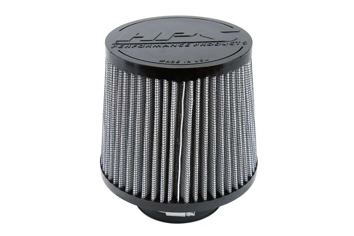 Hps 3" White Round Tapered Intake Air Filter 6.5" Length, 6" Base, 5" Top. Hps-4276 1
