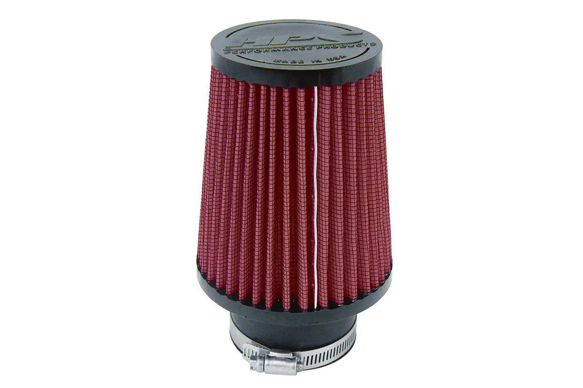 Hps 2.5" Red Round Tapered Intake Air Filter 7.25" Length, 4.5" Base, 3.5" Top. Hps-4295-Red 1