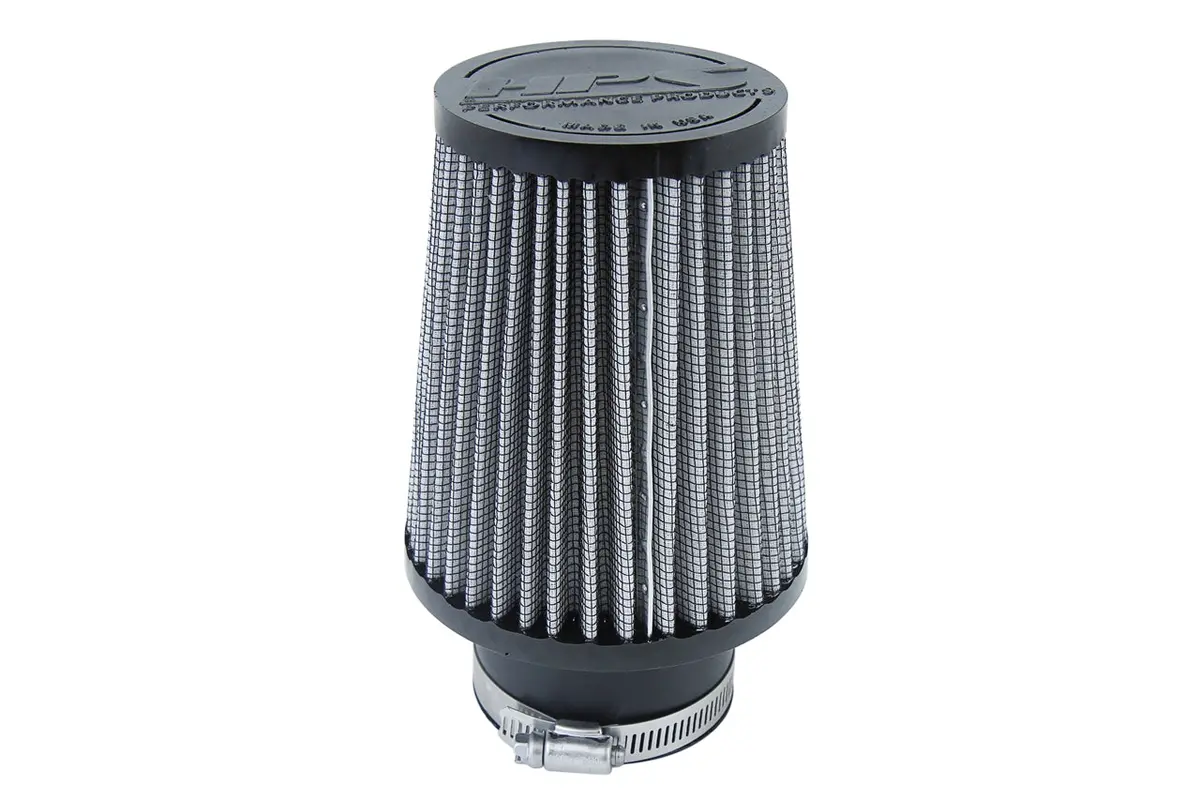 Hps 2.5" White Round Tapered Intake Air Filter 7.25" Length, 4.5" Base, 3.5" Top. Hps-4295 1