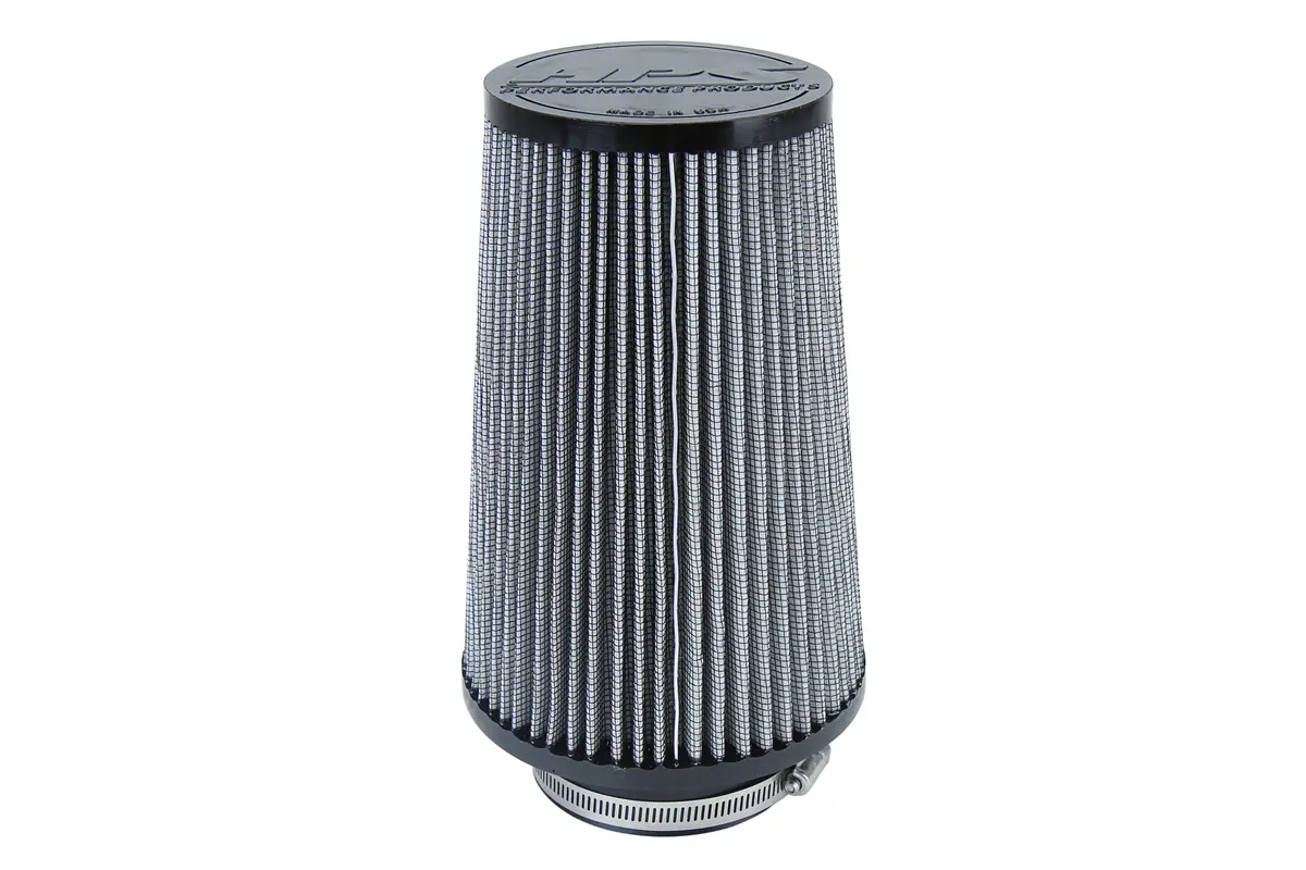 Hps 3.5" White Round Tapered Intake Air Filter 10.5" Length, 6" Base, 4.5" Top. Hps-4299 1