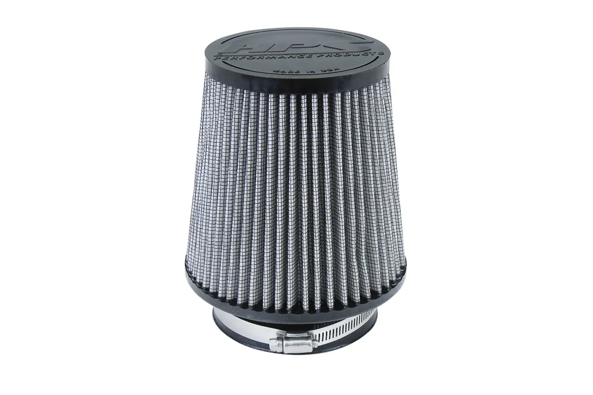 Hps 4" White Round Tapered Intake Air Filter 7.25" Length, 6" Base, 4.5" Top. Hps-4300 1