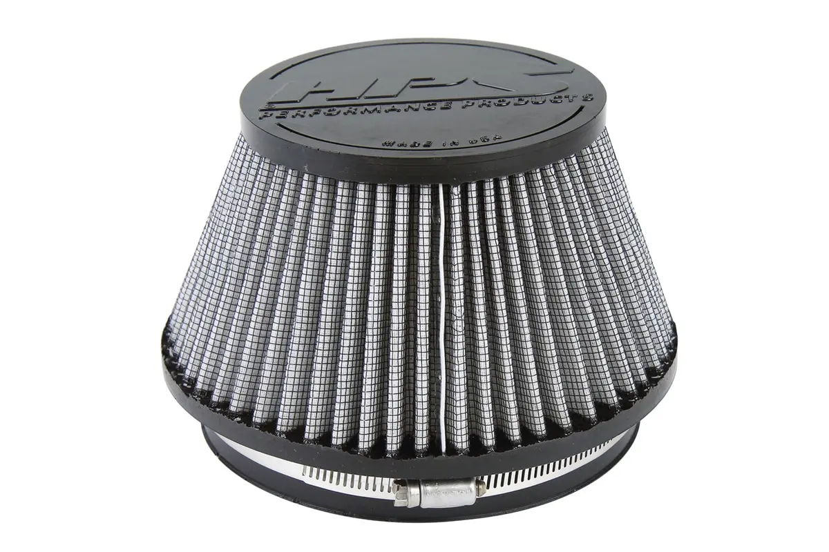 Hps 6" White Round Tapered Intake Air Filter 5" Length, 7.5" Base, 5" Top. Hps-4302 1