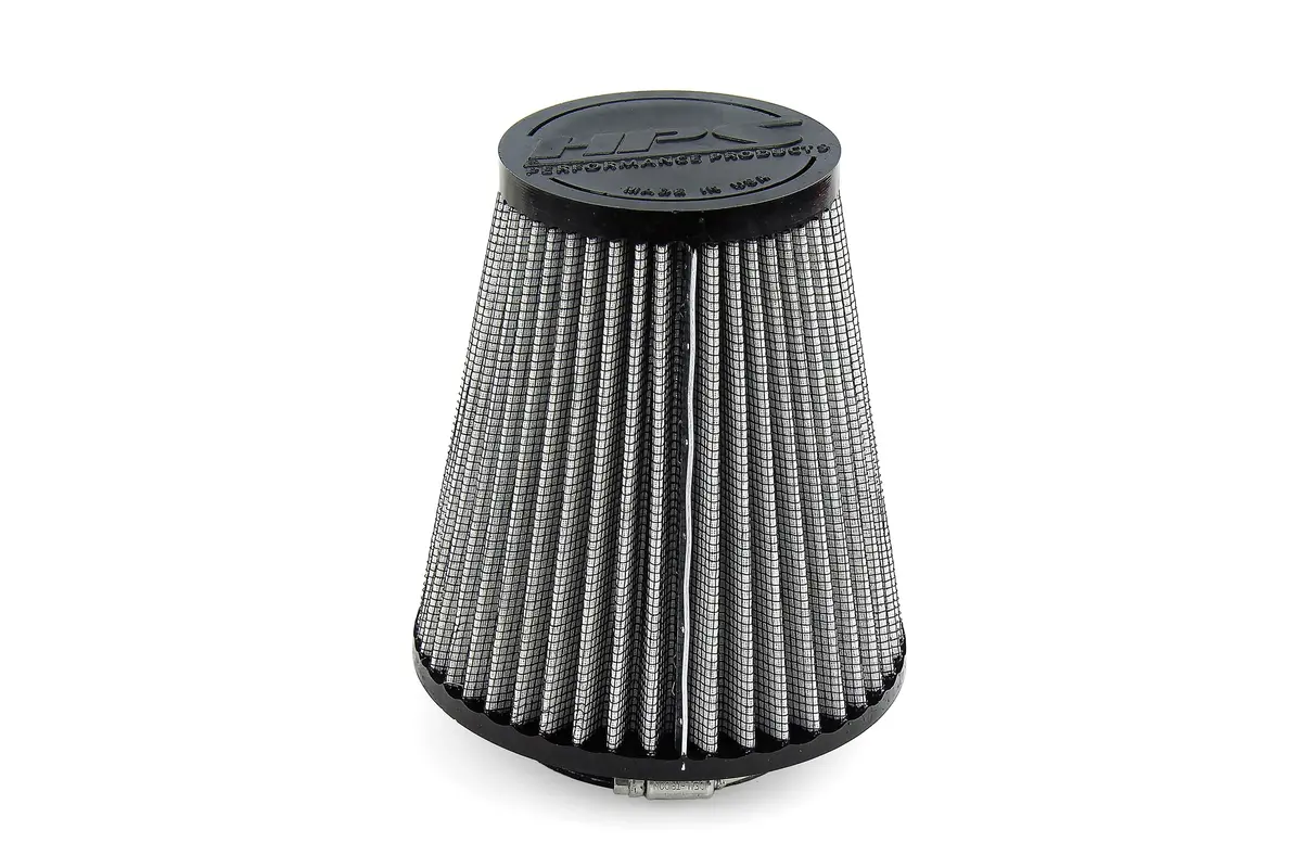 Hps 3" White Round Tapered Intake Air Filter 6.75" Length, 5.5" Base, 3.5" Top. Hps-4326 1