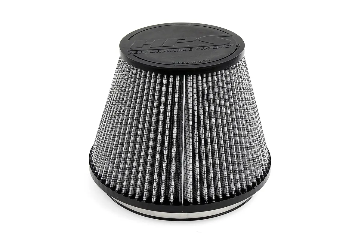 Hps 6" White Round Tapered Intake Air Filter 6" Length, 7.5" Base, 4.75" Top. Hps-4334 1