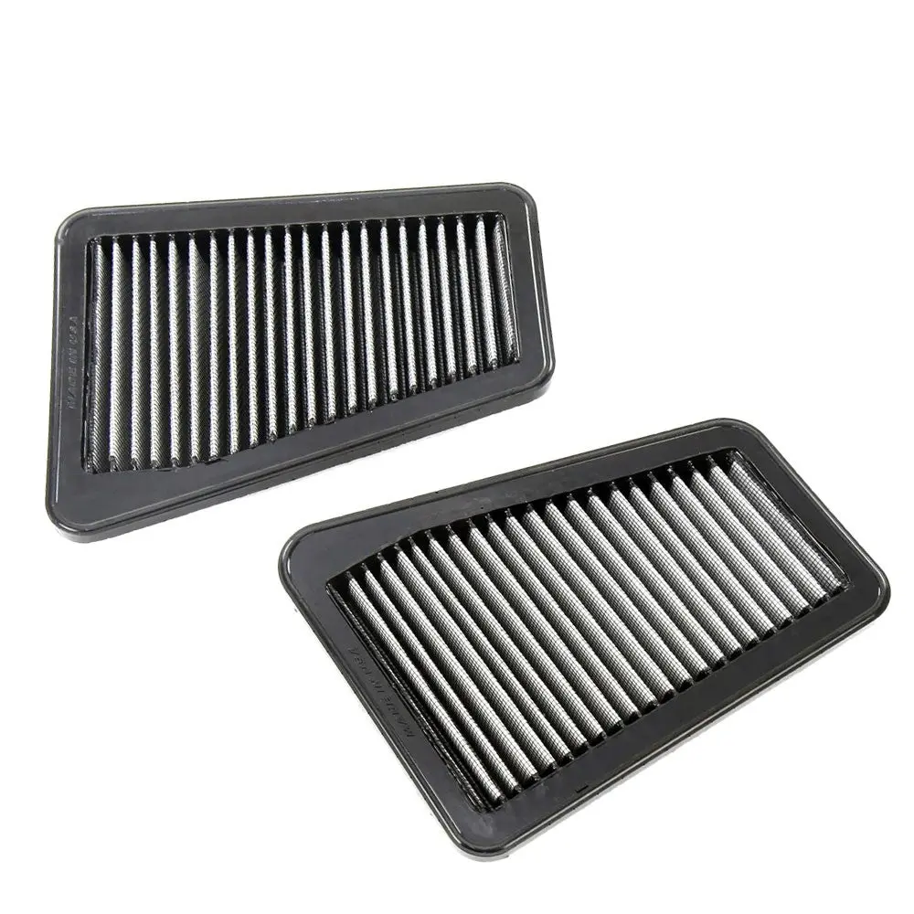 Hps Left & Right Drop-In Panel Air Filter Pre-Oiled Washable Reusable For 18-23 Kia Stinger Ck / 19+ Genesis G70 3.3 V6 1