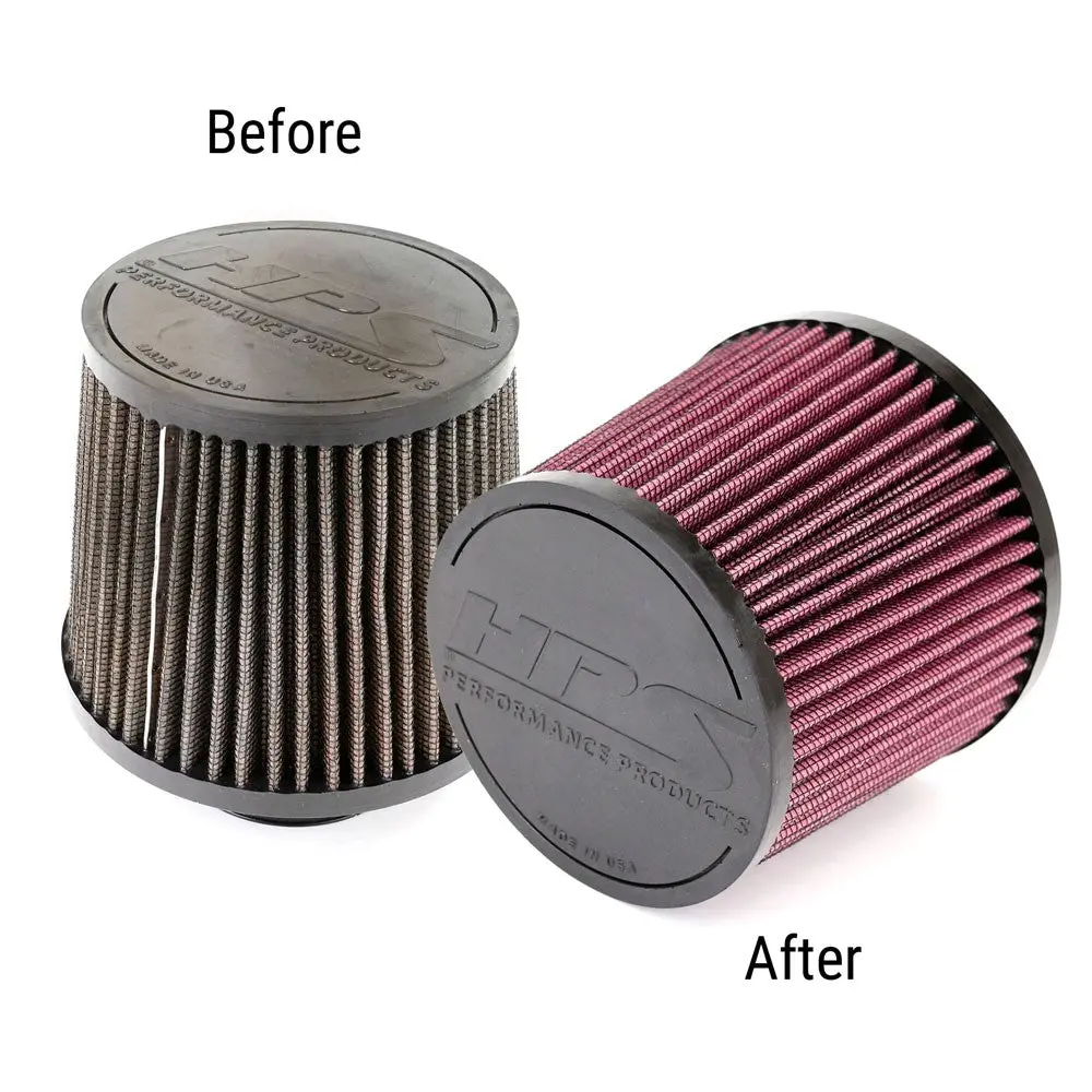Hps Cabin Intake Air Filter Cleaning & Synthetic Oil Recharge Kit Spray Bottle Red Dye Color 2