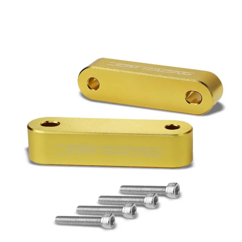 Gold Front 7/8" Screw-On Aluminum Hood Riser Spacer Kit For Integra/Civic/Crx 1