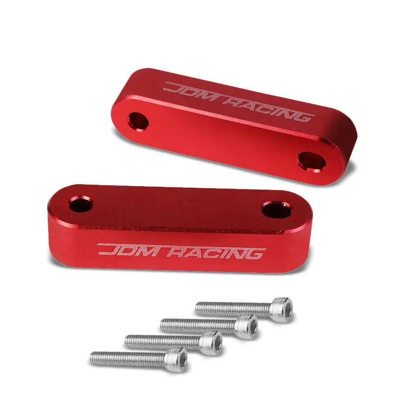 Red Front 7/8" Screw-On Aluminum Hood Riser Spacer Kit For Integra/Civic/Crx 1