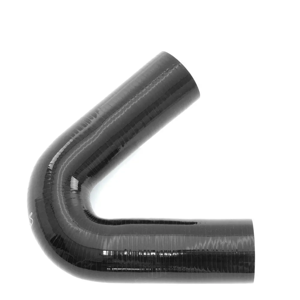 Hps 2-3/8" (60Mm) Id 135 Degree Elbow Hose Coupler 4-Ply High Temp Silicone Black 5" Leg Length 1
