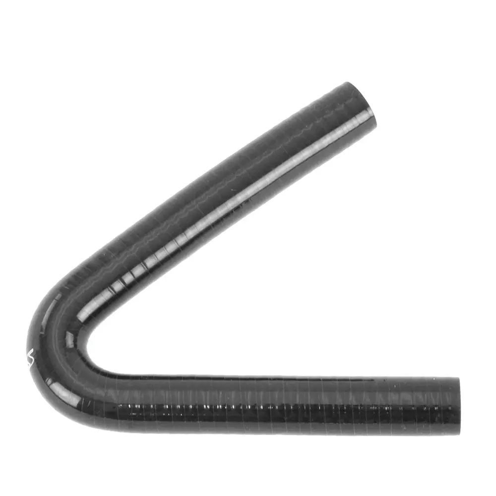 Hps 1/2" (13Mm) Id 135 Degree Elbow Hose Coupler 4-Ply High Temp Silicone Black 5" Leg Length 1
