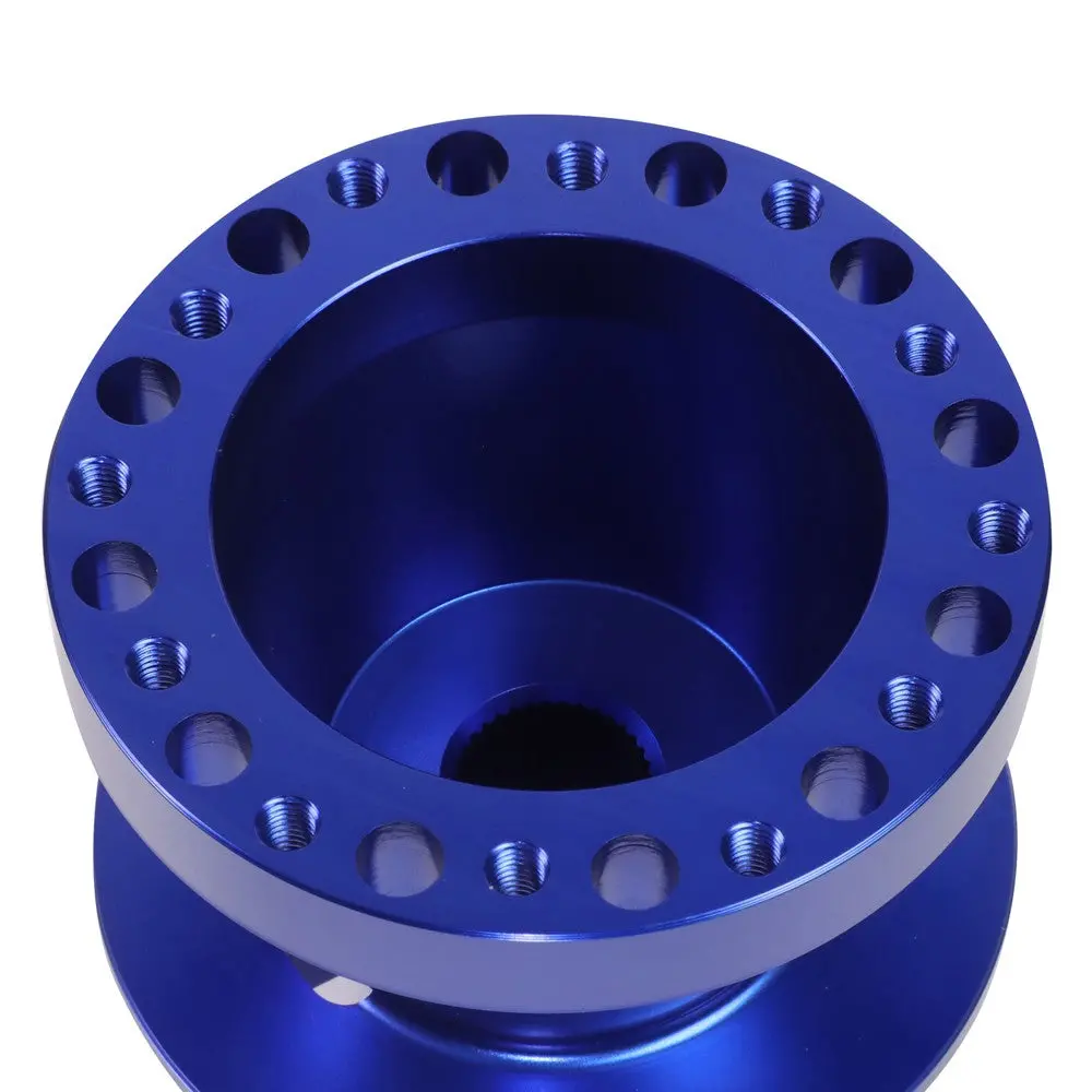 Blue 70/74Mm 6-Bolt Aluminum Race Steering Wheel Hub Adapter For 80-05 Corvette 2