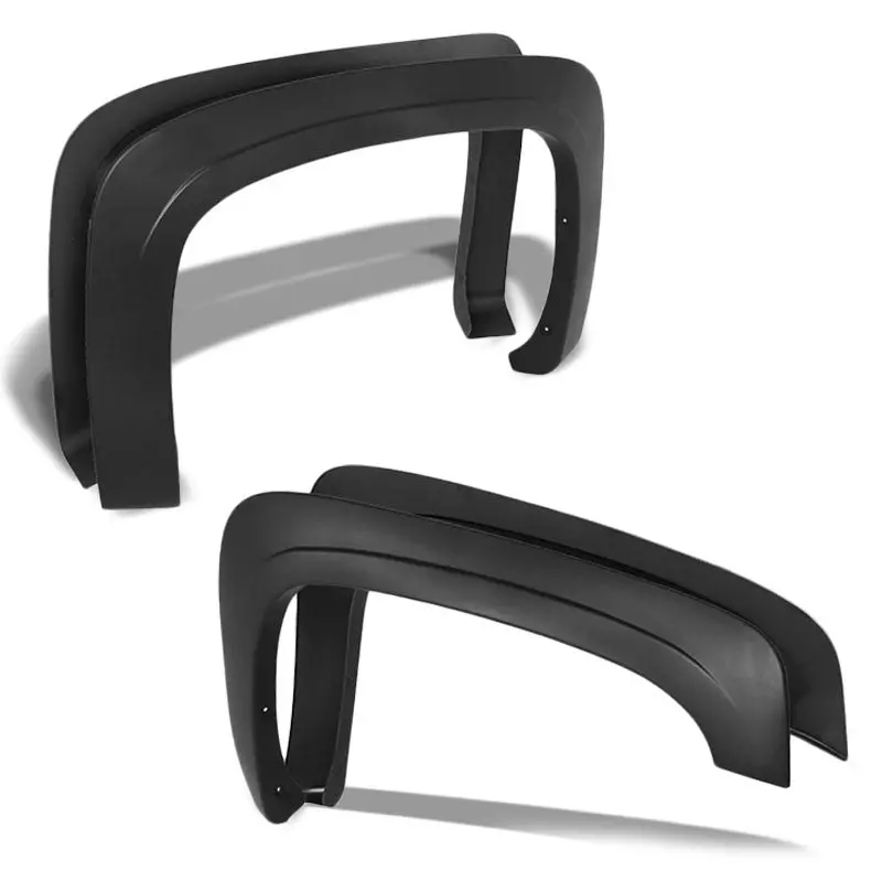4Pc Black Wheel Fender Flares Guard Cover For 07-14 Chevy Silverado 1