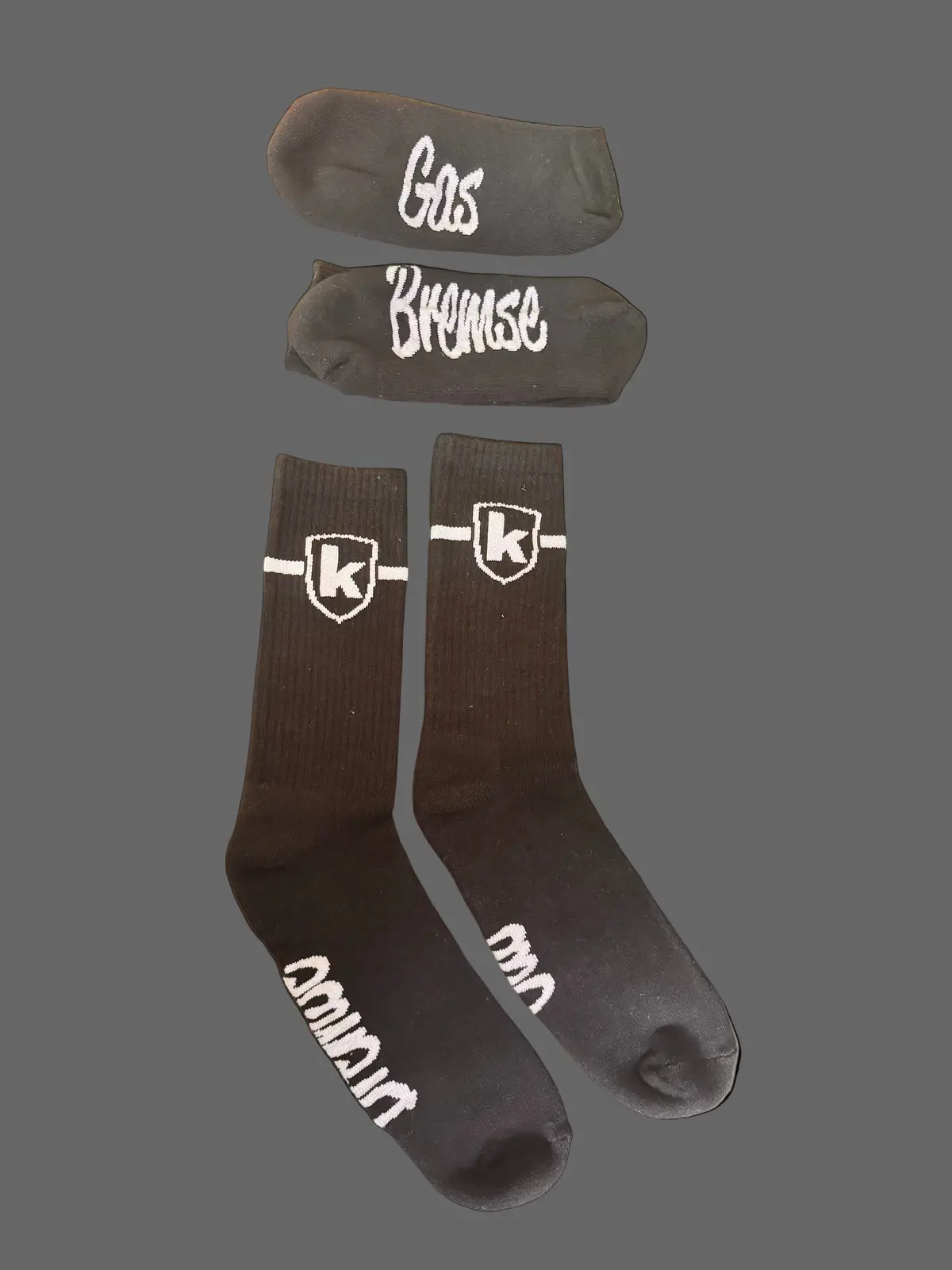 K-Socks Gas/ Bremse Black 1
