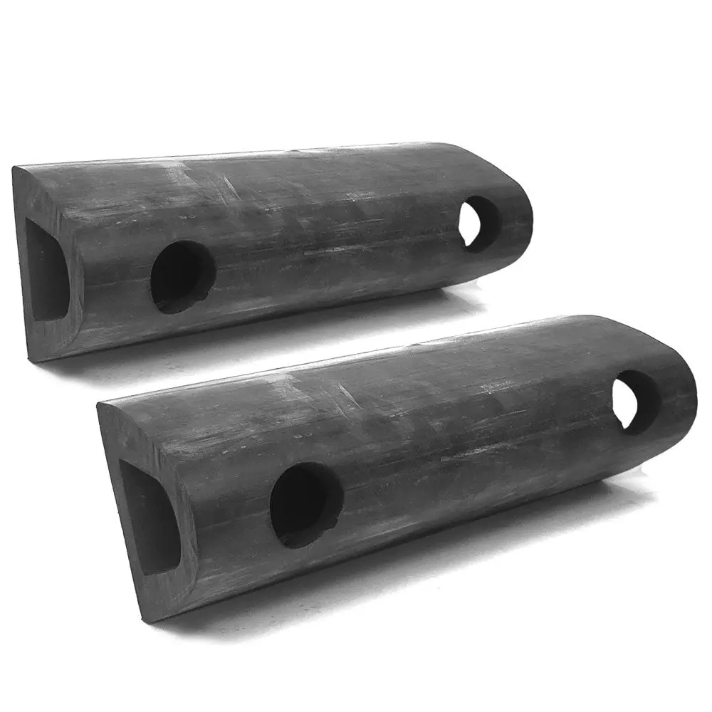 2X D-Shape 2 Hole 12" X 4" X 4" Extruded Dock Bumper Semi Truck Trailer 1