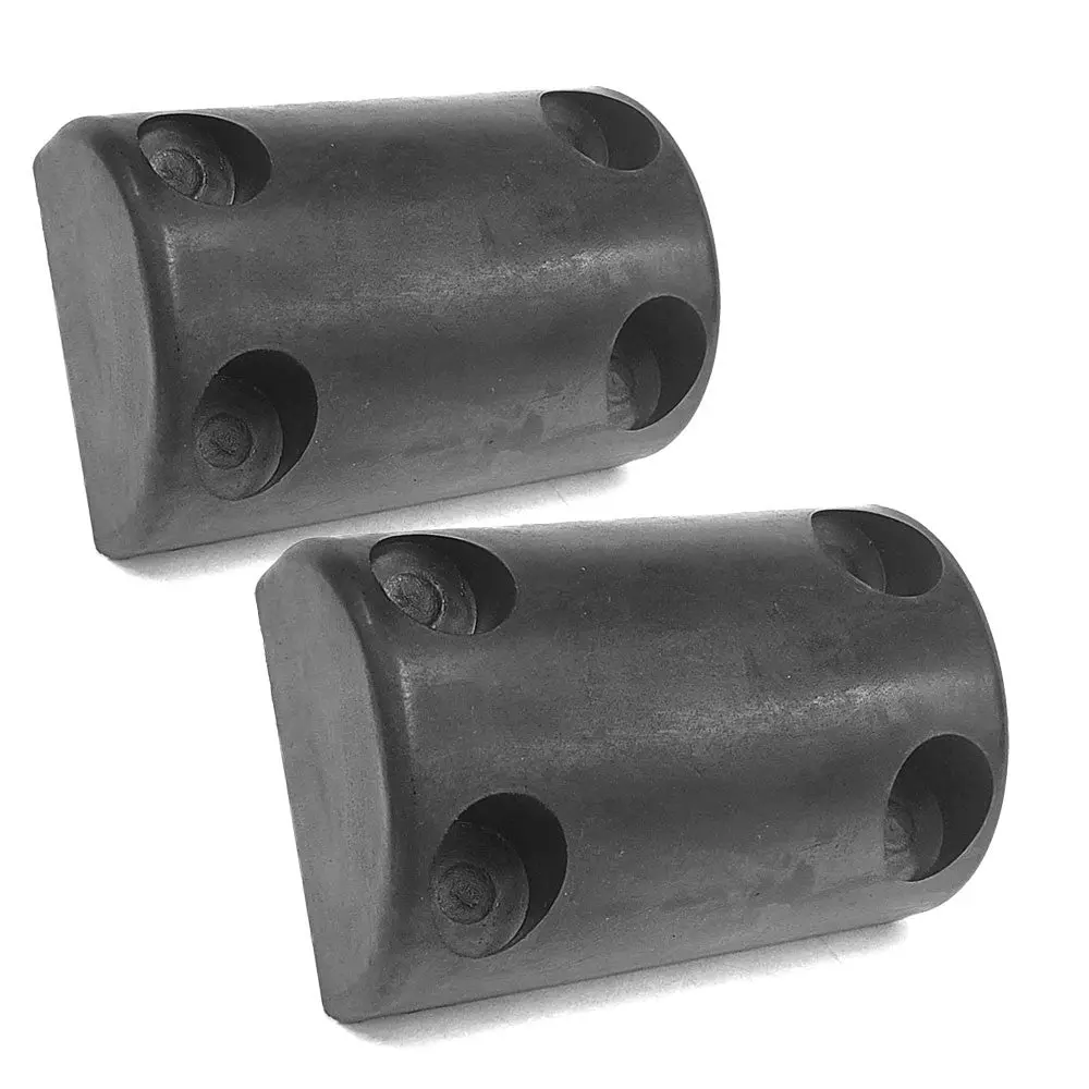 2X Half-Oval 4 Hole 8" X 5-1/4" X 3-5/8" Molded Dock Bumper Semi Truck Trailer 1